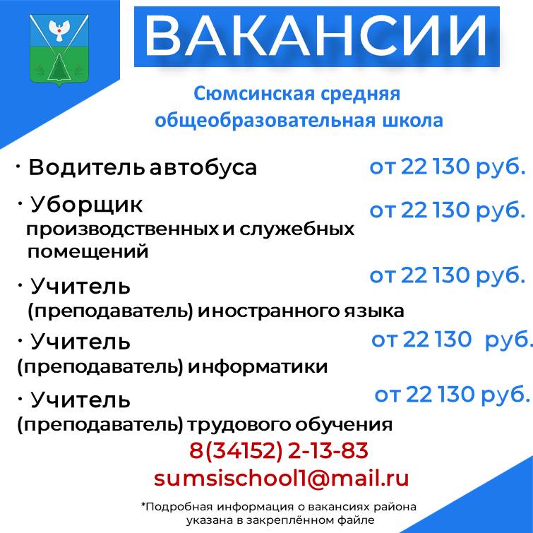 Информация о вакансиях  в организациях, по состоянию на 24.06.2024.